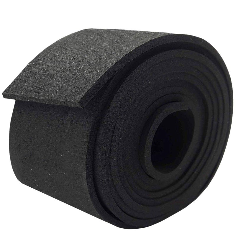 Dualplex Neoprene Foam Strip Roll by Dualplex, 4" Wide x 10' Long x 1/8" Thick, Weather Seal High Density Stripping â€“ Weather Strip Roll Insulation Foam Strips - 10 Feet Long - Image 1